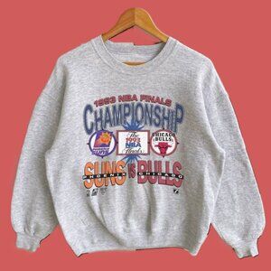 Vtg 1990s Suns VS Bulls Championship Final 1993 NBA Sweatshirt